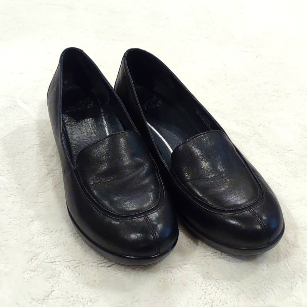 Dansko Debra Nappa Black Leather Loafers 39